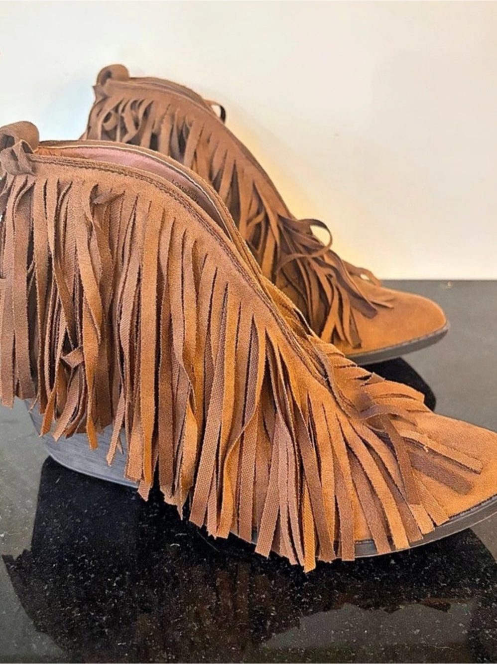 Coconuts by Matisse Fringe Booties Brown US 8.5